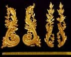 PAIR DECORATIVE MOULDING ANTIQUE ORNATE WALL OR FURNITURE DECORATION (No96)
