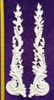 PAIR DECORATIVE MOULDING ANTIQUE ORNATE WALL OR FURNITURE DECORATION (No96)