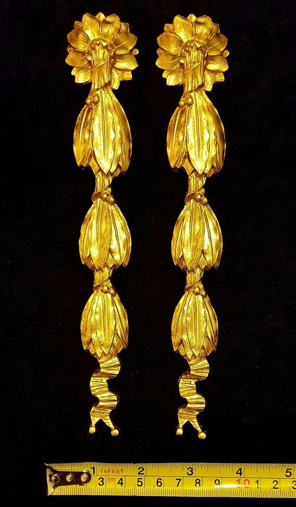 PAIR DECORATIVE MOULDING ANTIQUE STYLE WALL MIRROR DECORATION (No64)