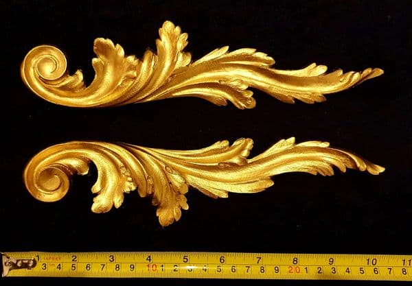 PAIR DECORATIVE MOULDING ANTIQUE STYLE WALL MIRROR DECORATION (No65)