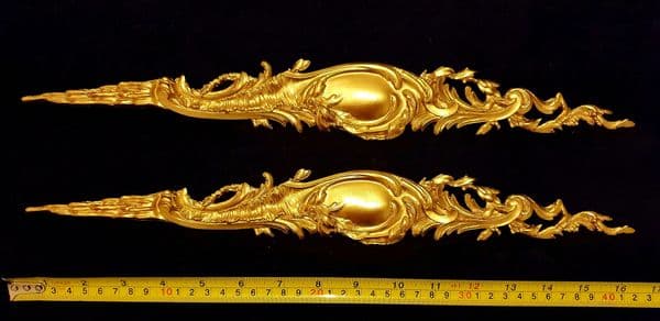 PAIR DECORATIVE MOULDING ANTIQUE STYLE WALL MIRROR DECORATION (No67)