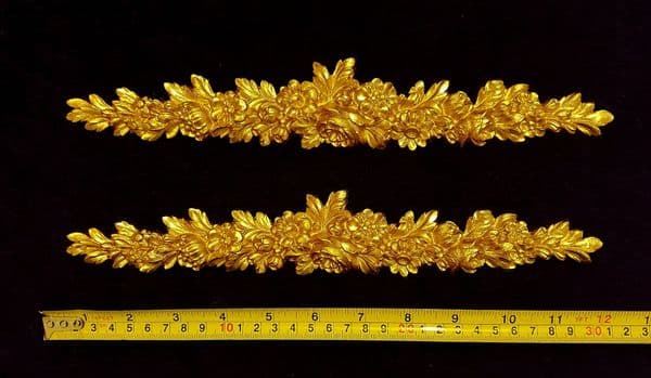 PAIR DECORATIVE MOULDING ANTIQUE STYLE WALL MIRROR DECORATION (No68)