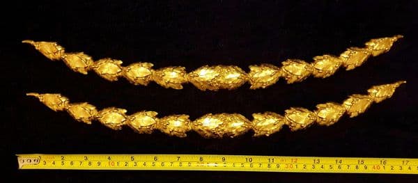 PAIR DECORATIVE MOULDING ANTIQUE STYLE WALL MIRROR DECORATION (No70)