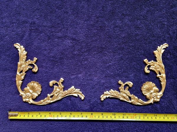 PAIR DECORATIVE MOULDING ANTIQUE STYLE WALL MIRROR DECORATION (No191)