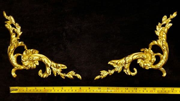 PAIR DECORATIVE MOULDING ANTIQUE STYLE WALL MIRROR DECORATION (No128)