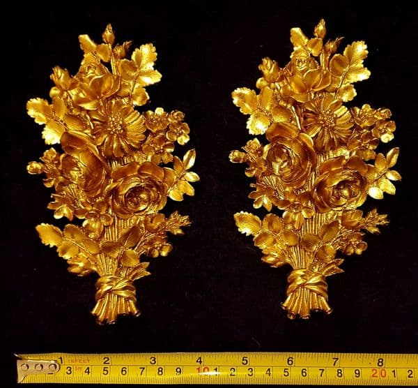 PAIR DECORATIVE MOULDING LOUIS XVI FLORAL DECORATION (No21)