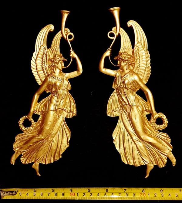 PAIR EMPIRE DECORATIVE MOULDING WALL FURNITURE DECORATION (No44)