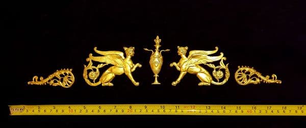 VICTORIAN EMPIRE SPHINX GRIFFIN ONLAY WALL MOULDING DECORATION (No20)