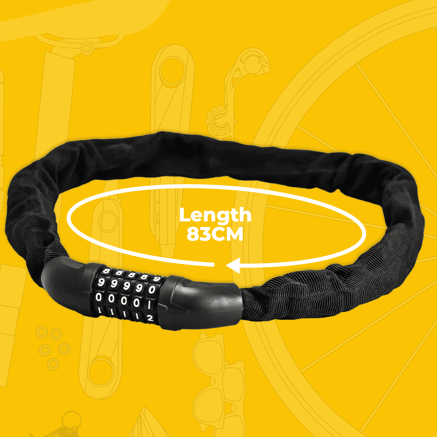 5-DIGITS COMBINATION CHAIN LOCK