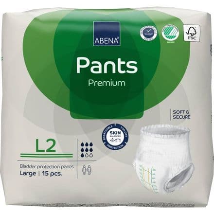 Abena Pants Premium L2 Large (1900ml) 15 Pack