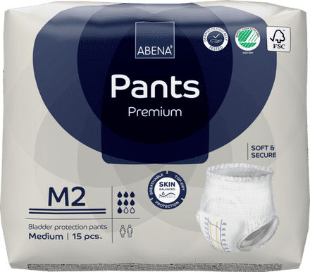 Abena Pants Premium M2 Medium (1900ml) 15 Pack