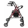 Adjustable Height Rollator Red