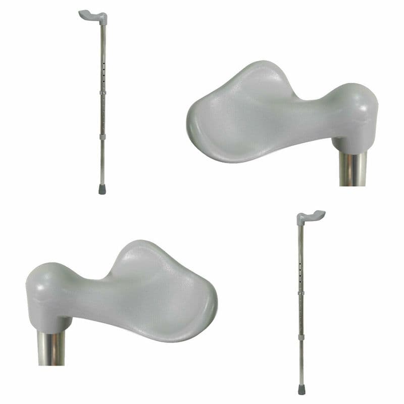 ALUMINIUM ERGONOMIC WALKING STICK LEFT MEDIUM