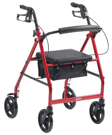 Aluminium Lightweight Rollator Red