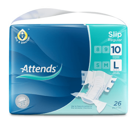 Attends Slip Regular 10 Large (3175ml) 26 Pack