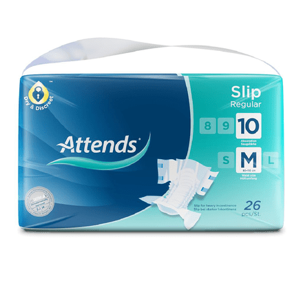 Attends Slip Regular 10 Medium (2514ml) 26 Pack