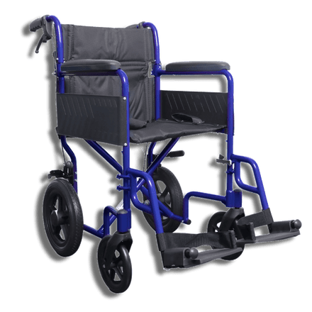 Bell Mobility Everyday Essentials Aluminium Transit Wheelchair - Blue