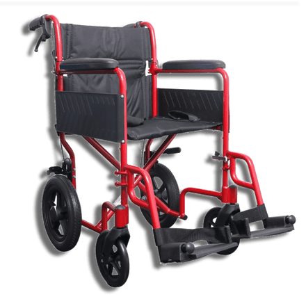 Bell Mobility Everyday Essentials Aluminium Transit Wheelchair - Red