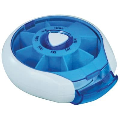 Blue Compact Weekday Pill Dispenser
