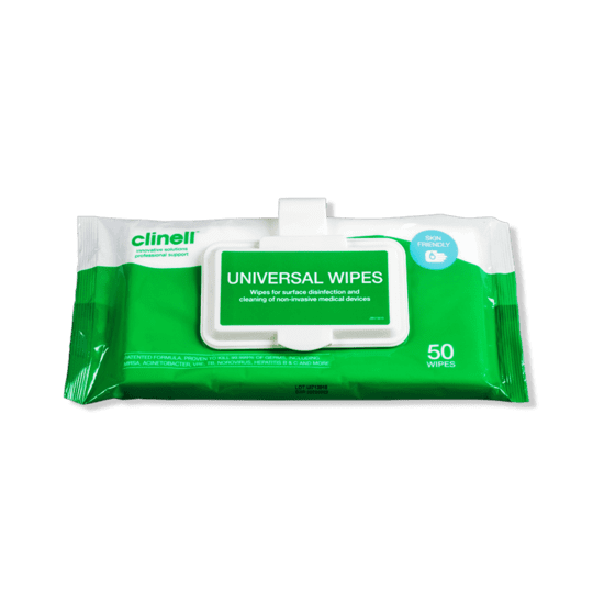 CLINELL UNIVERSAL SANITISING WIPES 50 WIPES
