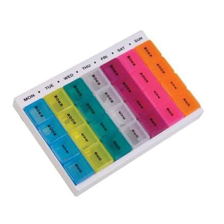 Colourful Weekday Medication Organiser