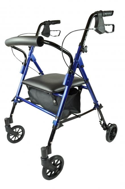 Compact Aluminium Rollator - Blue