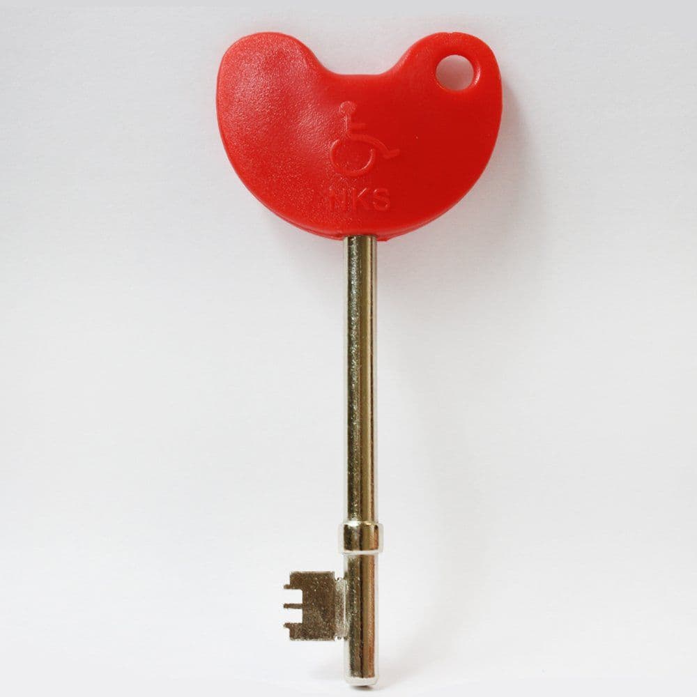 Disabled Key DISABLED TOILETS ACCESS KEY-RED HANDLE