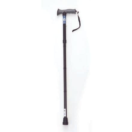 Folding Walking Stick With Gel Grip Handle Black