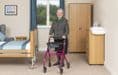 Four-Wheeled Aluminium Lightweight Indoor Rollator Blue