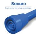 Gel Handled Folding Walking Stick Blue