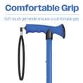 Gel Handled Folding Walking Stick Blue
