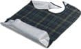 Heavy Duty Adult Bib with crumb catcher, Medium, Tartan