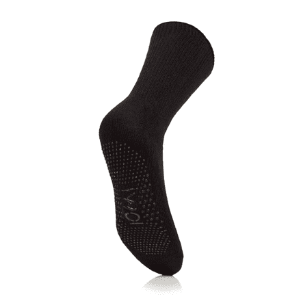 Iomi Mens Diabetic Slipper Socks 3 Pairs - Size 6 - 8.5 (Black)