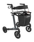 Leopard Aluminium Rollator With Soft Wheels Anthracite