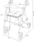 Lightweight Four Wheeled Rollator