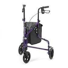 LIGHTWEIGHT TRI WALKER WITH BAG - PURPLE