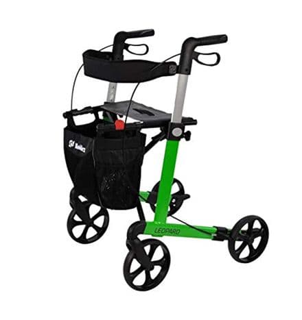 Leopard Aluminium Rollator, Standard (62cm), Green