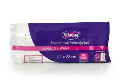 Nilaqua Large Dry Wipes 100 Wipes