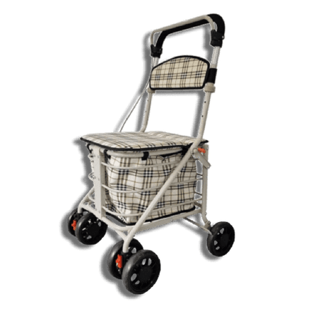 Shopping Trolley - Brown Check