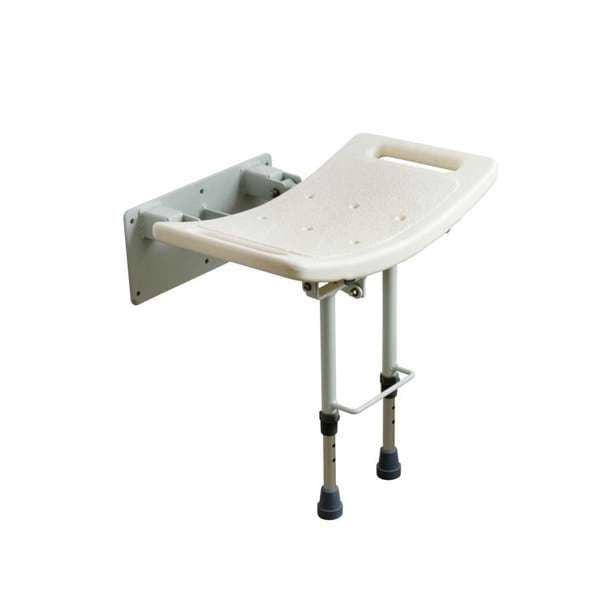 Aidapt Solo Standard Shower Seat With Legs Wall Ounted,Drop Down,Fold