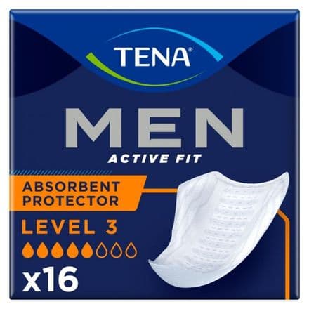 TENA Men Active Fit Absorbent Protector Level 3 (700ml) 16 Pack