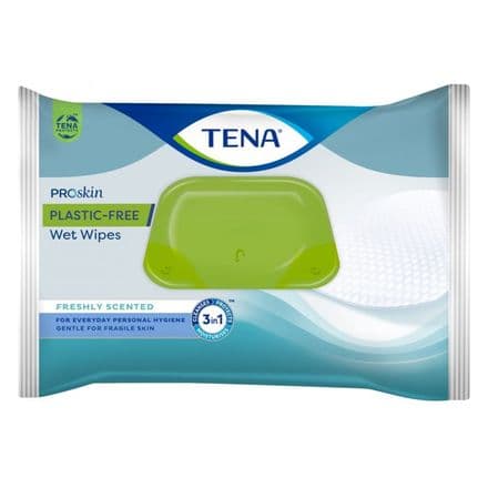 TENA Plastic-Free Wet Wipes 48 Pack