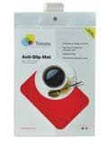 Tenura Silicone Rubber Non Slip Rectangle Tablemat 25cm Length x 18cm Width Red