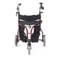 Tri-Walker with Seat – Lightweight & Foldable 3-Wheel Walker in Red