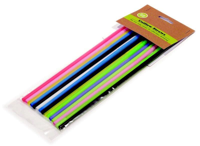 Uniflow Extra Long Flexible One-Way Straws