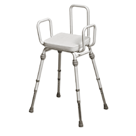 Vinyl Modular Perch Stool With Arms & Back