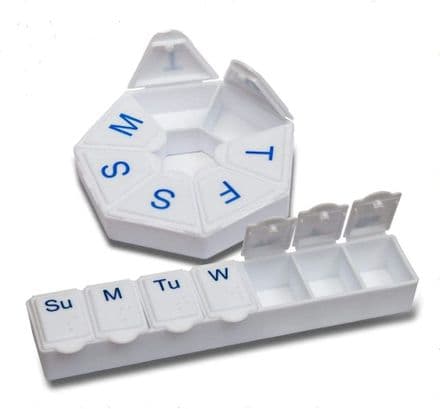 Weekly Pill Box 7 Day 14 Compartment Tablet Organiser Medicine Storage Dispenser