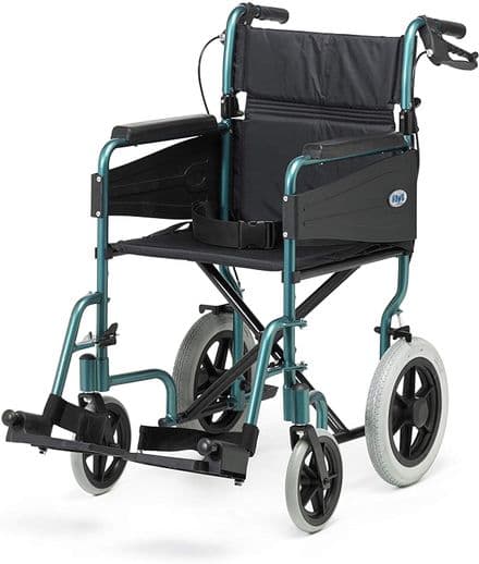 WHEELCHAIR ESCAPE LITE ATTENDANT WIDE 338SW RACING GREEN