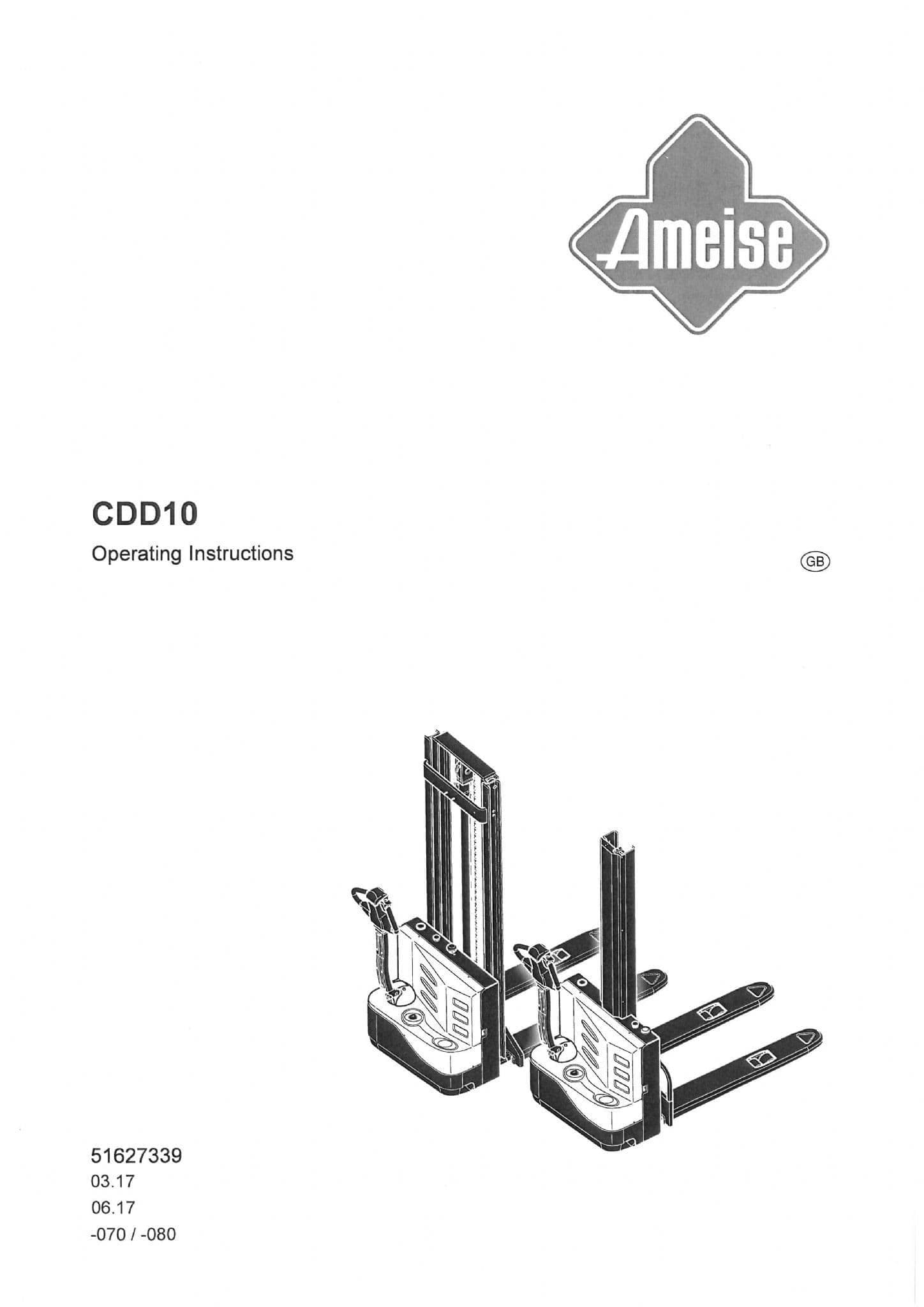 Ameise Pallet Truck CDD10 Operators Manual