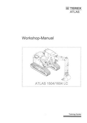 Atlas Terex Excavator 1504 &1604 Workshop Service Manual